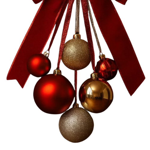 Bola De Luxo Natal Grande 10 e 15Cm Brilhante Lisa Vermelha ou Dourada Premium Decoração Natalina Verao 2025